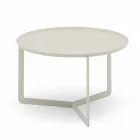 Round Outdoor Coffee Table in Hemp or Mud Metal - Stephane Viadurini