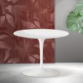 Saarinen Tulip Round Coffee Table H 41 cm in Matte White Florim Ceramic - Scarlet