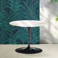 Saarinen Tulip Round Coffee Table H 41 cm in Florim Calacatta Gold Gloss Ceramic - Scarlet