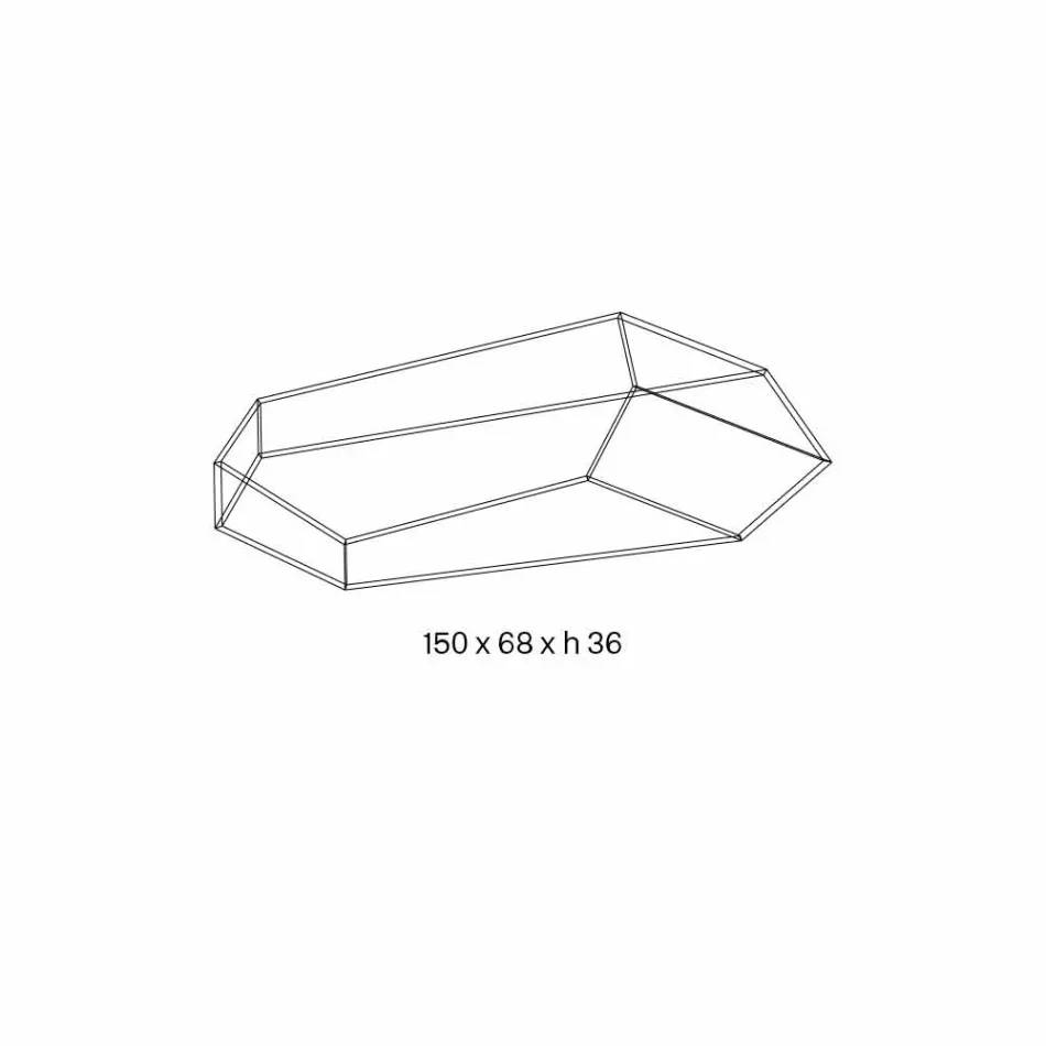 Shaped Coffee Table in Extralight or Smoked Glass Made in Italy - Neok Viadurini