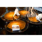 Coffee Table in Wood and Steel with Metal Legs Made in Italy - Damascus Viadurini