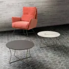 Coffee Table in Painted Metal with Hpl Top Made in Italy - Numbo Viadurini