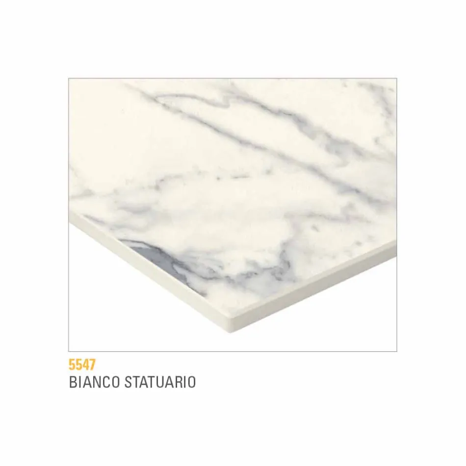 Coffee Table in Painted Metal with Hpl Top Made in Italy - Numbo Viadurini