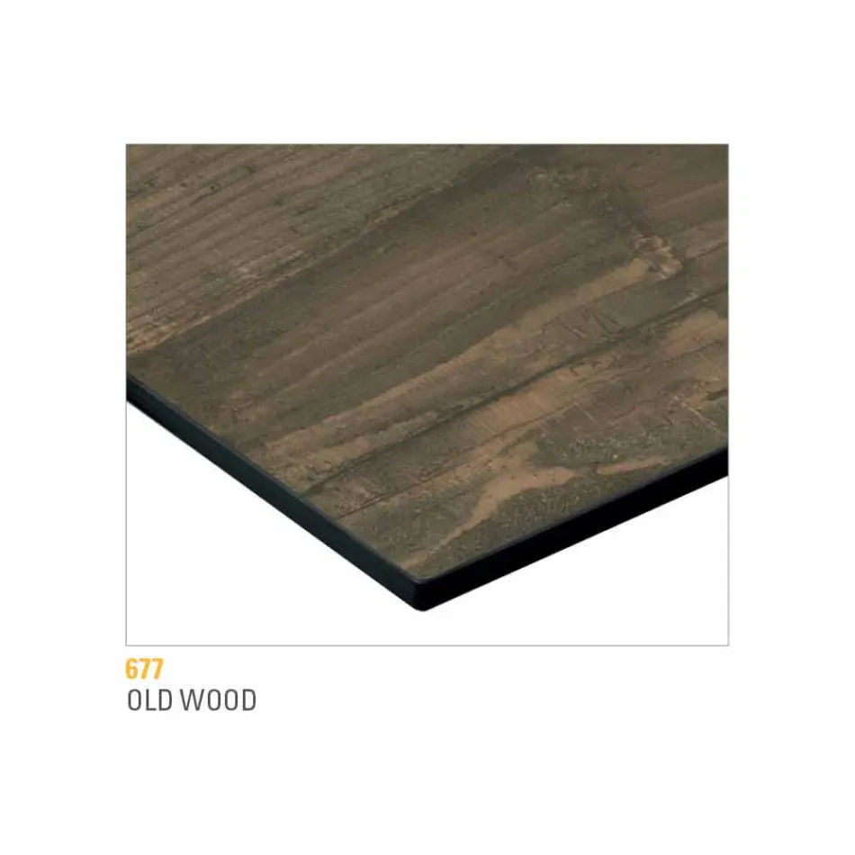 Coffee Table in Painted Metal with Hpl Top Made in Italy - Numbo Viadurini