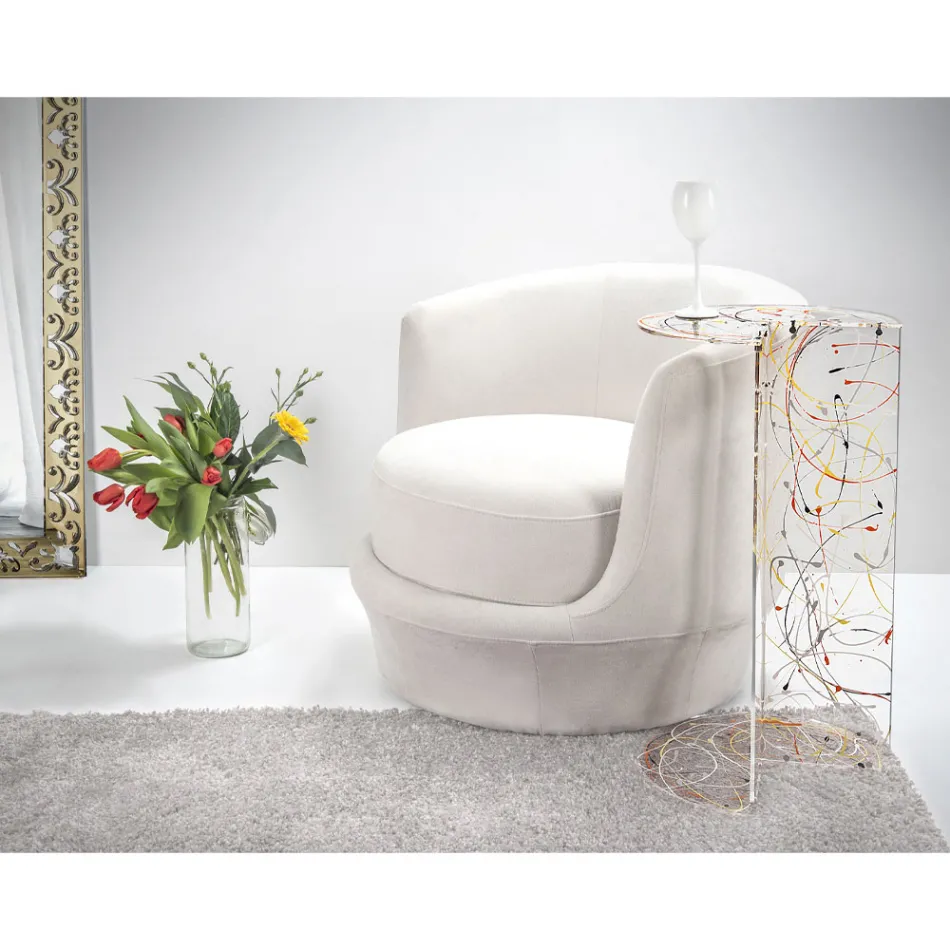 Transparent or Colored Plexiglass Coffee Table Made in Italy - Tabli Viadurini