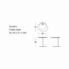 Living Room Coffee Table in Metal and Wooden Top, Luxury Design - Yassine Viadurini