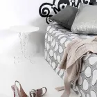 White round coffee table diameter 36cm modern design Janis, made in Italy Viadurini