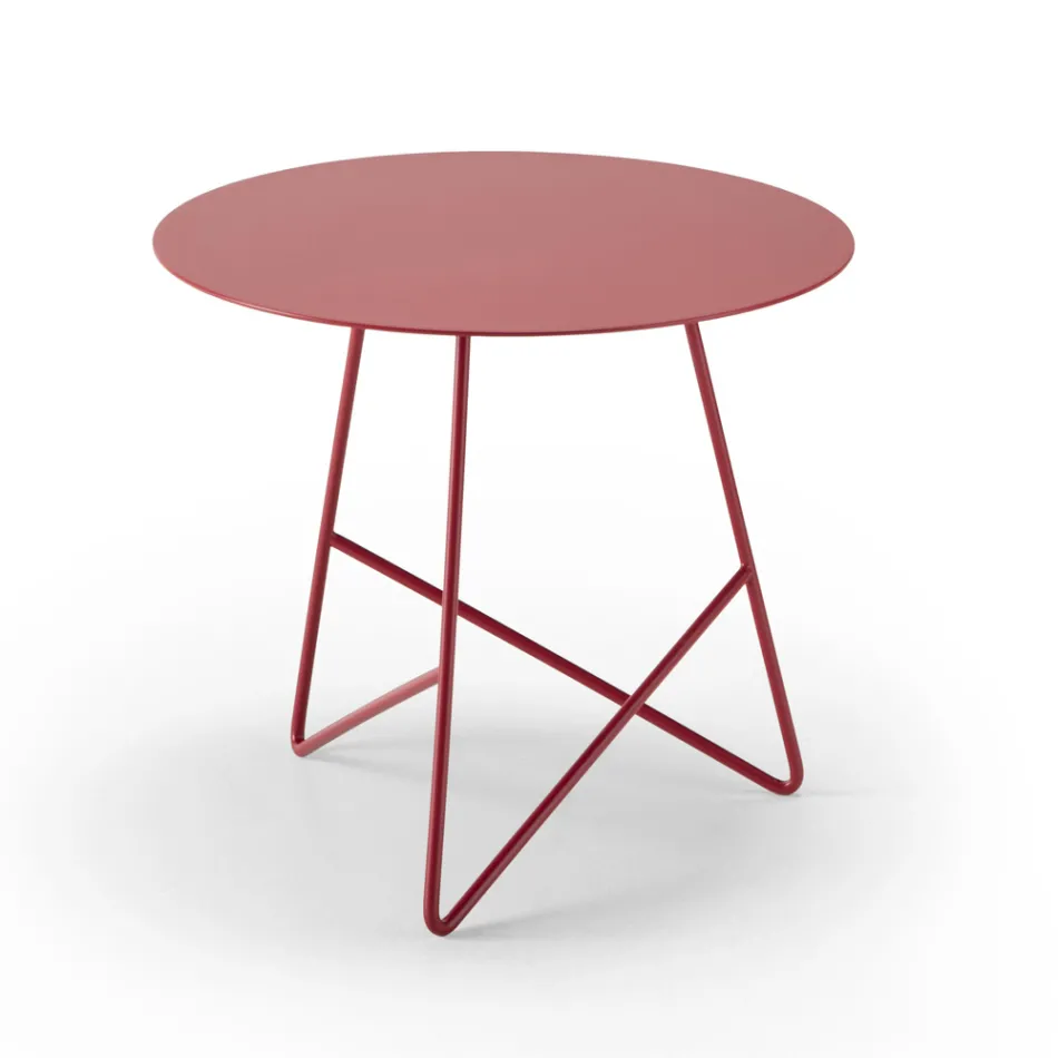 Round Metal Garden Coffee Table in Various Colors and 3 Sizes - Magali Viadurini