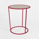 Round Coffee Table for Modern Living Room in Colored Metal Made in Italy - Raphael Viadurini
