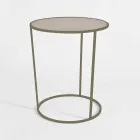 Round Coffee Table for Modern Living Room in Colored Metal Made in Italy - Raphael Viadurini