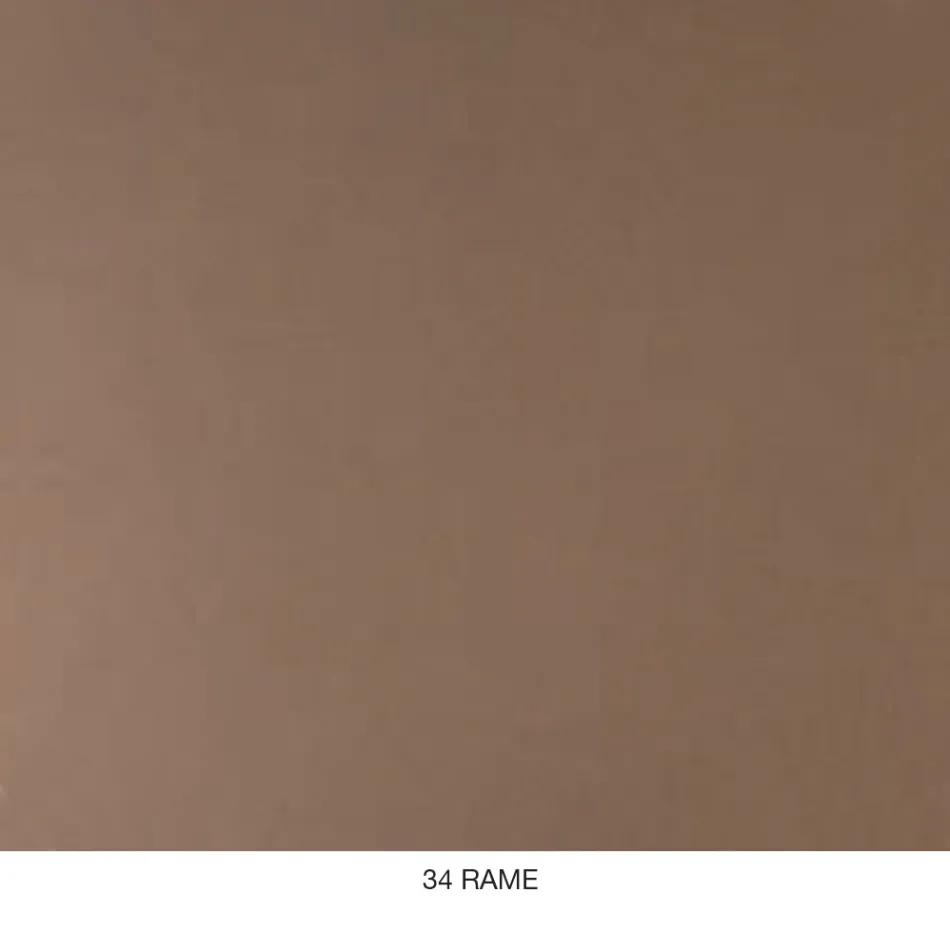 Round Living Room Coffee Table in Luxury Marble Effect Metal and Glass - Magali Viadurini