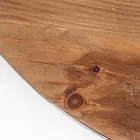 Round Coffee Table in Recycled Wood and Steel White or Gray - Genoveffa Viadurini