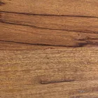 Round Coffee Table in Recycled Wood and Steel White or Gray - Genoveffa Viadurini