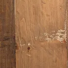 Round Coffee Table in Recycled Wood and Steel White or Gray - Genoveffa Viadurini