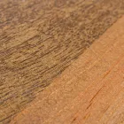 Round Coffee Table in Recycled Wood and Steel White or Gray - Genoveffa Viadurini