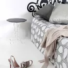 Round black coffee table 36 cm modern design Janis, made in Italy Viadurini