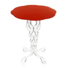 Red round side table 36 cm Janis, modern design, made in Italy Viadurini