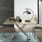 Transformable Coffee Table in Metal and Ceramic Design Made in Italy - Saturn Viadurini
