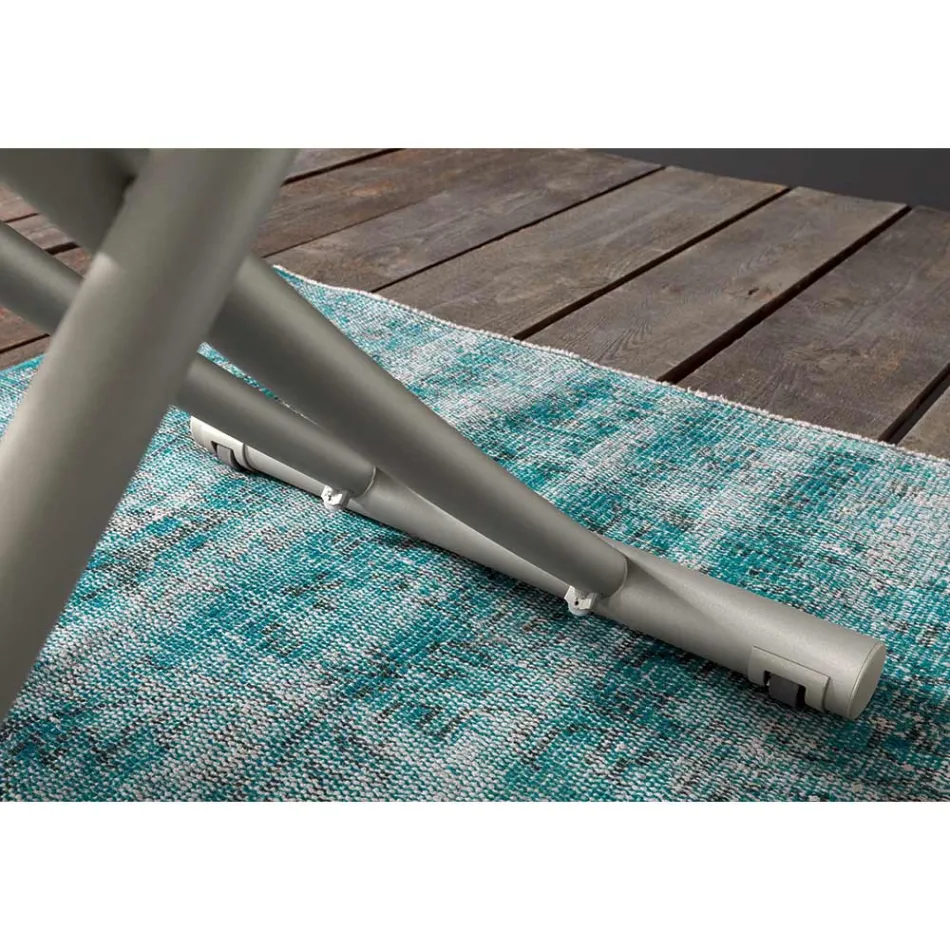 Transformable Coffee Table in Metal and Ceramic Design Made in Italy - Saturn Viadurini