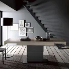 Transformable Coffee Table in Wooden Dining Table Made in Italy - Polar Viadurini