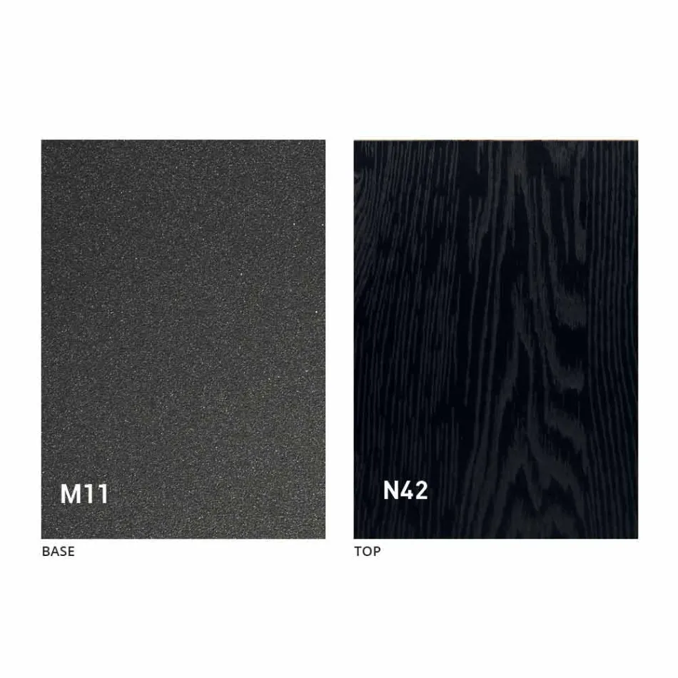 Modern Transformable Coffee Table in Graphite Metal and Wood Top - Sistocle Viadurini