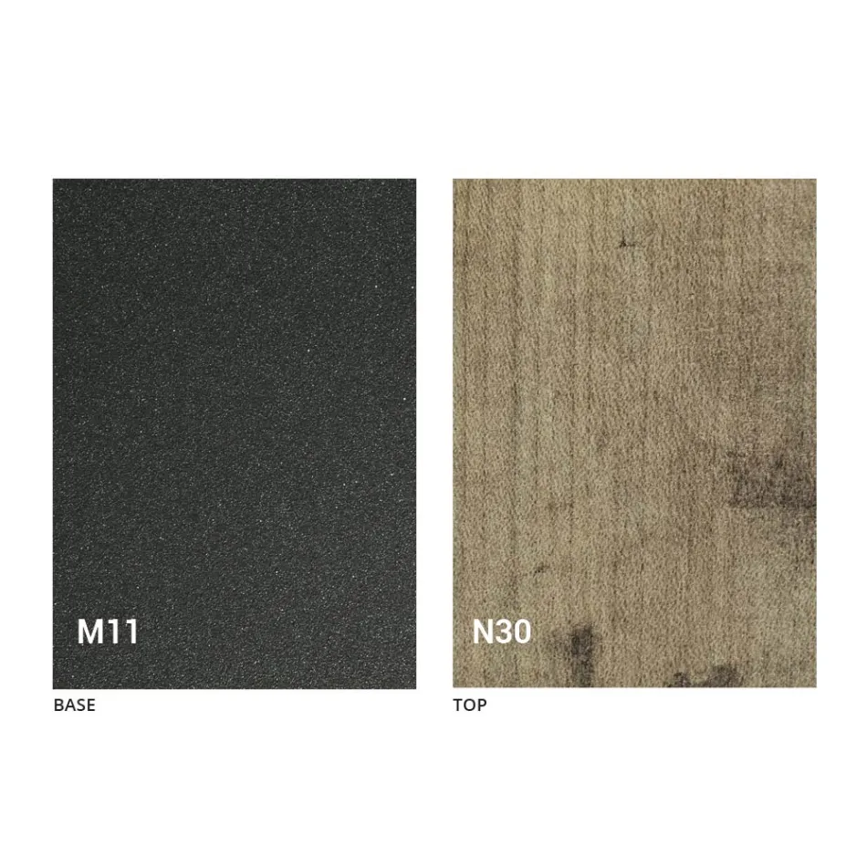 Modern Transformable Coffee Table in Graphite Metal and Wood Top - Sistocle Viadurini