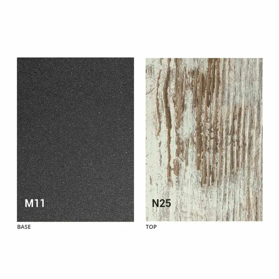 Modern Transformable Coffee Table in Graphite Metal and Wood Top - Sistocle Viadurini