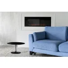 Tulip Coffee Table Eero Saarinen H 39 Oval in Black Liquid Laminate Made in Italy - Scarlet Viadurini