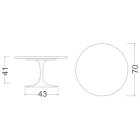 Eero Saarinen Tulip Coffee Table H 41 in Domoos Ceramic Made in Italy - Scarlet Viadurini