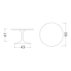 Eero Saarinen Tulip Coffee Table H 41 in Polished Ceramic Made in Italy - Scarlet Viadurini
