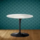 Eero Saarinen Tulip Coffee Table H 41 in Polished Ceramic Made in Italy - Scarlet Viadurini