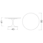 Eero Saarinen Tulip Coffee Table H 41 in Marmorio Ceramic Made in Italy - Scarlet Viadurini