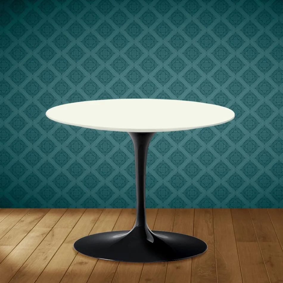 Eero Saarinen Tulip Coffee Table H 41 in Moonè Ceramic Made in Italy - Scarlet Viadurini