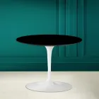 Tulip Coffee Table Eero Saarinen H 41 in Absolute Black Ceramic Made in Italy - Scarlet Viadurini