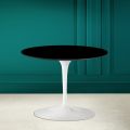 Tulip Eero Saarinen H 41 Coffee Table in Ceramic Black Absolute Made in Italy - Scarlet