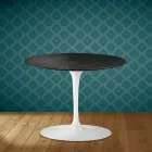 Eero Saarinen Tulip Coffee Table H 41 in Somnia Ceramic Made in Italy - Scarlet Viadurini