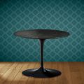 Eero Saarinen Tulip Coffee Table H 41 in Somnia Ceramic Made in Italy - Scarlet