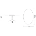 Eero Saarinen H 41 Oval Tulip Coffee Table with Green Alpi Marble Top Made in Italy - Scarlet Viadurini