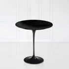 Tulip Coffee Table Eero Saarinen H 52 with Black Liquid Laminate Top Made in Italy - Scarlet Viadurini