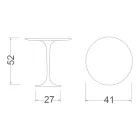 Tulip Coffee Table Eero Saarinen H 52 Round in Green Alpi Marble Made in Italy - Scarlet Viadurini