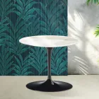 Saarinen Tulip Coffee Table H 39 cm in Glossy Calacatta Gold Florim Ceramic - Scarlet Viadurini