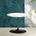 Saarinen Tulip Coffee Table H 39 cm in Glossy Statuario Florim Ceramic - Scarlet