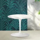 Saarinen Tulip Coffee Table H 39 cm in Glossy Statuario Florim Ceramic - Scarlet Viadurini
