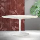 Saarinen Tulip Coffee Table H 41 cm in Florim Calacatta Gold Matt Ceramic - Scarlet Viadurini