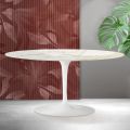 Saarinen Tulip Coffee Table H 41 cm in Florim Calacatta Gold Matt Ceramic - Scarlet