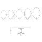 Saarinen Tulip Coffee Table H 41 cm in Glossy Statuario Florim Ceramic - Scarlet Viadurini