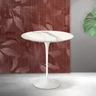 Saarinen Tulip Coffee Table H 52 cm in Florim Statuario Matte Ceramic - Scarlet Viadurini
