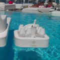 Modern design floating pool tray Trona, made in Italy