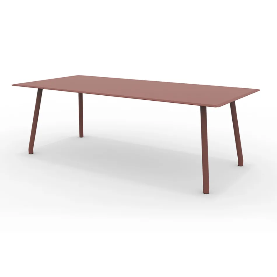 220x100 cm Outdoor Aluminium Table in Different Finishes - Resplendent Viadurini