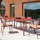 220x100 cm Outdoor Aluminium Table in Different Finishes - Resplendent Viadurini